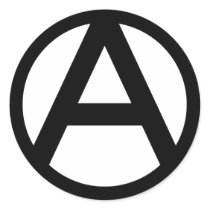 Anarchy Symbol Round Stickers