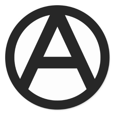 Anarchy Symbol Round Stickers