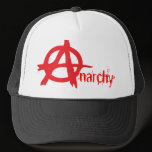 A simple anarchy symbol plus text on a neat trucker cap.
Designed to suit punks needing a bit of shade for their face! It even keeps the sun off you whilst you plan the revolution. anarchy trucker cap mesh hats