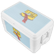 Anarchy Yellow Sewing Machine Igloo Ice Chest