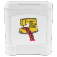 Anarchy Yellow Sewing Machine Igloo Roller Cooler