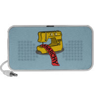Anarchy Yellow Sewing Machine iPhone Speaker