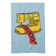 Anarchy Yellow Sewing Machine Towels