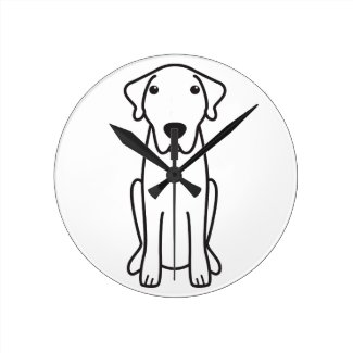 Anatolian Shepherd Dog Cartoon Round Wall Clock