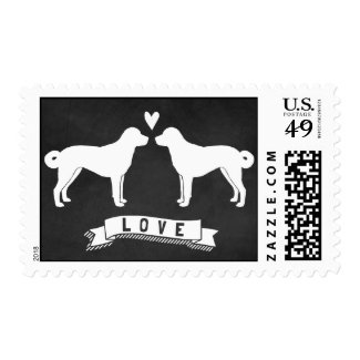 Anatolian Shepherd Dogs Chalkboard Love Stamp