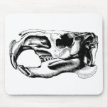 Anatomical Beaver Skull Black &amp; White Mouse Pad