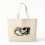 Anatomical Beaver Skull Black & White Tote Bag