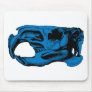 Anatomical Beaver Skull Blue Mousepad