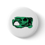 Anatomical Beaver Skull Green Button