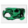 Anatomical Beaver Skull Green Cards