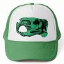 Anatomical Beaver Skull Green Mesh Hats