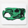 Anatomical Beaver Skull Green Mouse Pads