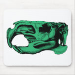 Anatomical Beaver Skull Green Mouse Pads