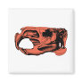 Anatomical Beaver Skull Orange Fridge Magnets