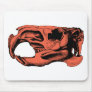 Anatomical Beaver Skull Orange Mouse Pads