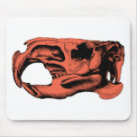 Anatomical Beaver Skull Orange Mouse Pads