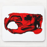 Anatomical Beaver Skull Red Mouse Pads