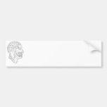anatomical head bumper sticker
