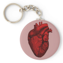 Anatomical Human Heart Keychains