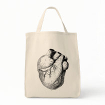 Anatomically Correct Heart Canvas Bags