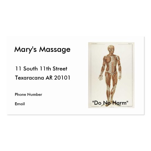 Anatomy Anterior Business Card (front side)