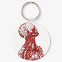 Anatomy Bust Red keychains