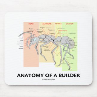 Anatomy Of A Builder (Worker Ant Anatomy) Mousepad