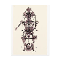 Anatomy of an artist postcards