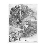 Anatomy of Death vintage woodcut postcard