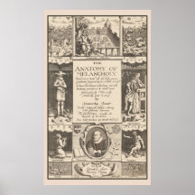 Anatomy of Melancholy 1621 Psychological Study Print