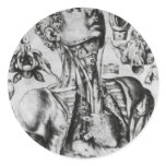 anatomy of  the respiratory system round sticker