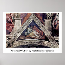 Ancestors Of Christ By Michelangelo Buonarroti Posters