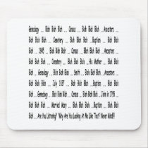 Ancestry Blah Blah Blah Mousepad by Mrscookie Ancestry Blah Blah Blah Mousepad