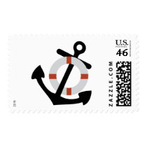 anchor and lifesaver postage stamp
