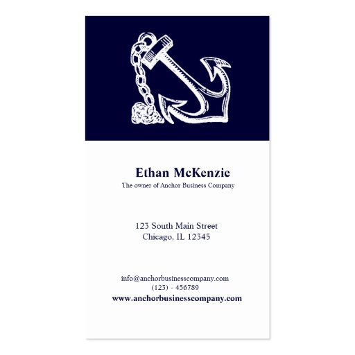 Anchor Business Card (front side)