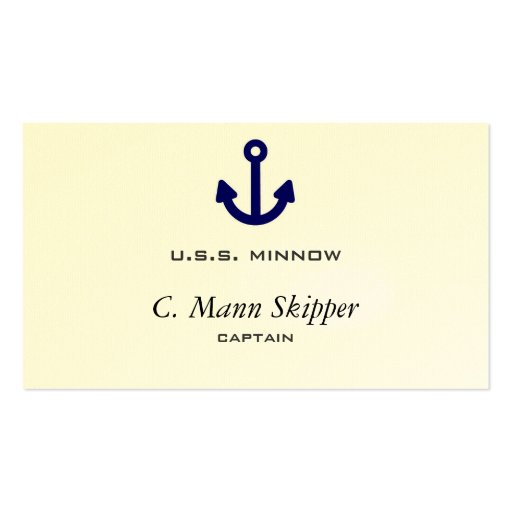 Anchor Business Cards (front side)