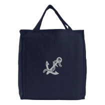 Anchor & Chain D2 Nautical Pirate Navy Coast Guard embroidered bags