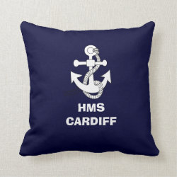 Anchor design, HMS CARDIFF Pillow