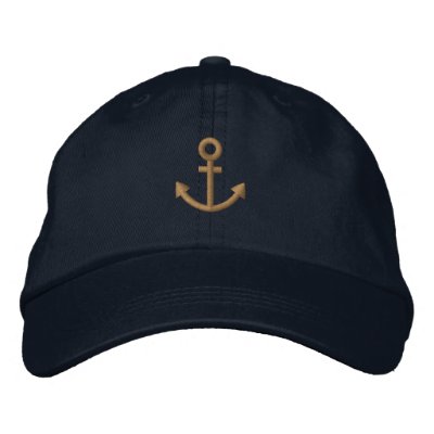 Anchor Embroidered Baseball Caps by Ladiebug