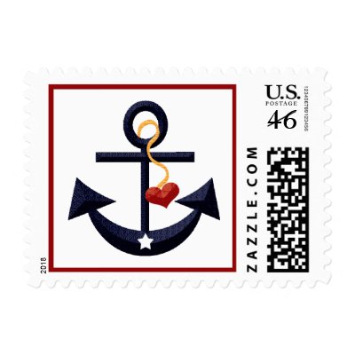 Anchor Heart Postage Stamps