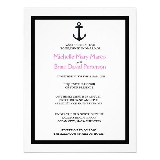 ANCHOR l Nautical Destination Themed Wedding Announcement