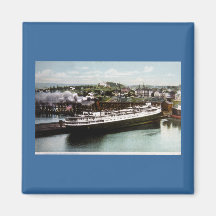 Anchor Line Dock, Marquette, Michigan 1908 Fridge Magnet