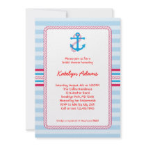 Anchor Nautical Bridal Shower Invitation