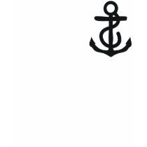Anchor/Pirate Ship army green destroyed womens tee t-shirts
