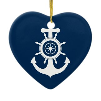Anchor Sailor Heart ornament ornament