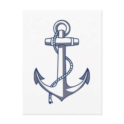 Anchor Save The Date Nautical Ocean Theme Wedding Postcards by White_Wedding