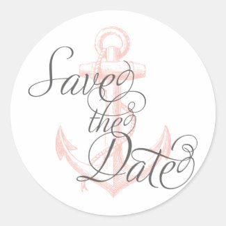Anchor Save the Date Sticker