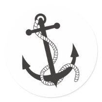 Anchor Round Stickers