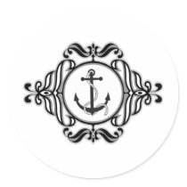 Anchor Round Stickers