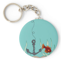Anchor with fish key chain